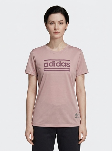 [BF0843] Adidas Mesh Logo T-Shirt Women (M, F-Fuchia)