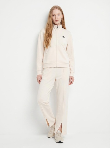 [BA2734] Adidas Mock Neck Full-Zip Tracksuit Women (S, Stone)