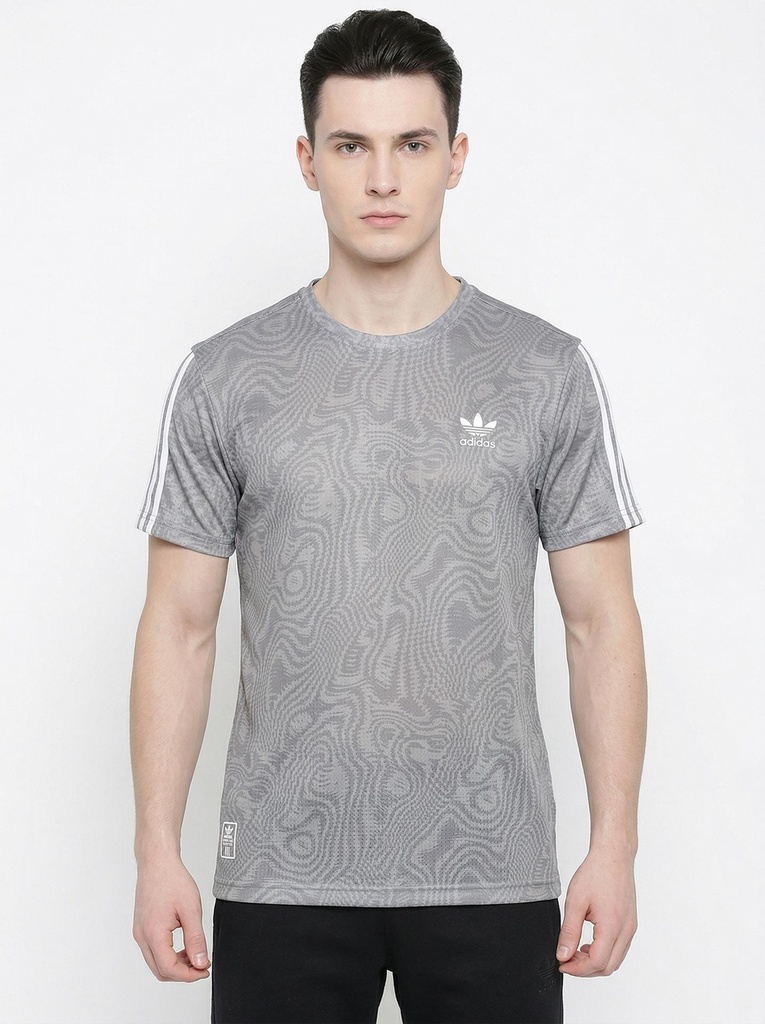 Adidas 3-Stripes Printed Mesh T-Shirt Men