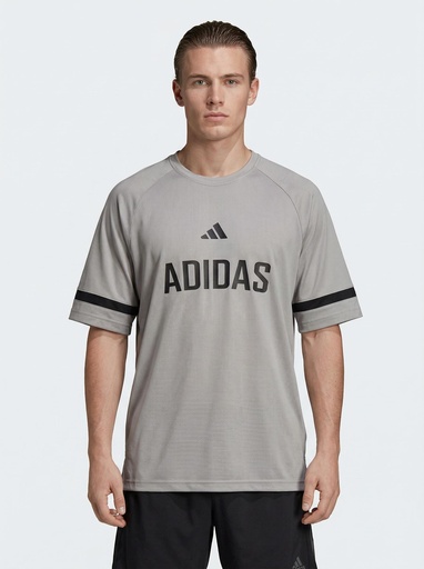 [EF4708] Adidas Oversized Mesh Logo T-Shirt Men (S, L-grey)