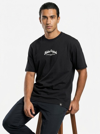 [EF4715] Adidas Originals Graphic Crew T-Shirt Men (S, Black)