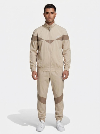 [EA4236] Adidas Color-Block Woven Tracksuit Men (S, Beige)