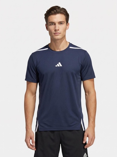 [EF4667] Adidas Mesh Crew Neck T-Shirt Men (S, D-Blue)