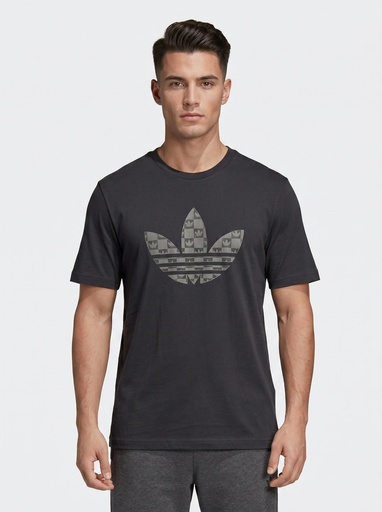[EF4712] تيشيرت اديداس جيرسي طبعة كاروهات رجالي (S, اسود)