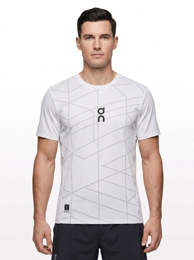[EF4791] On Geometric Mesh T-Shirt Men (S, White)