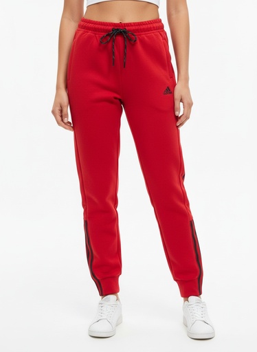 [BD1457] Adidas Fleece Cuffed Joggers Women (S, Red)