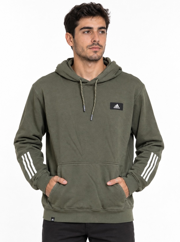 Adidas Fleece Striped Hoodie Men