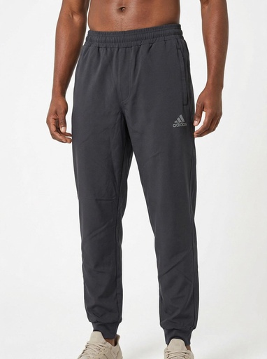 [ED1908] Adidas Heathered Fleece Joggers Men (S, Charcoal)