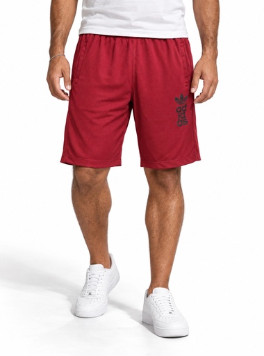 [EE1252] Adidas Mesh Logo Pocket Shorts Men (M, Burgundy)