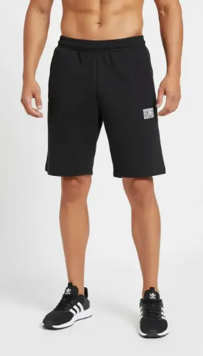 [EE1256] Adidas Solid Fleece Sweat Shorts Men (S, Black)