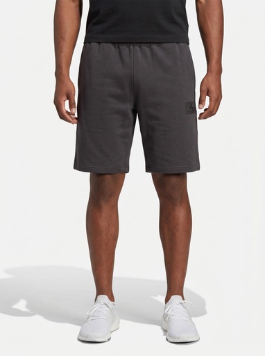 [EE1256] Adidas Solid Fleece Sweat Shorts Men (S, Smoke)