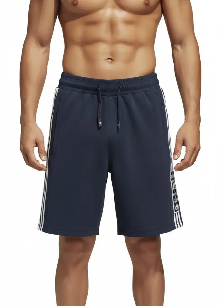 Adidas Striped Knit Logo Shorts Men