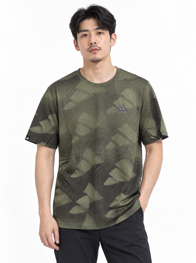 Adidas Geometric Pattern Jersey T-Shirt Men