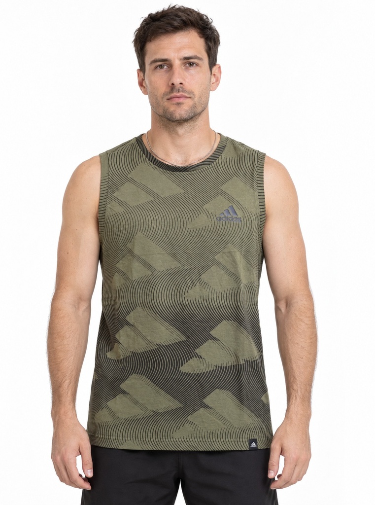 Adidas Jersey Geometric Sleeveless T-Shirt Men
