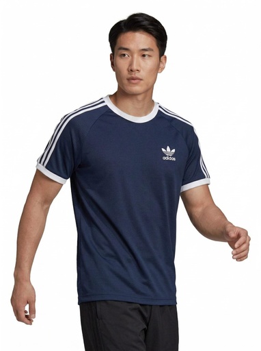 [EF4530] Adidas Mesh 3-Stripes Raglan T-Shirt (S, D-Blue)