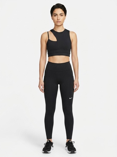 [BB0660] Nike Asymmetrical Cutout Crop Top Women (M, Black)