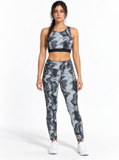 [BB0661] Adidas AEROREADY Marble Print Sleeveless Tracksuit Women (M)