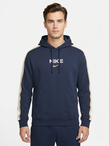 [EC3851] Nike Dri-FIT Side Stripe Hoodie Men (S, D-Blue)