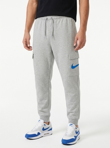 [ED1935] Nike Swoosh Fleece Cargo Joggers Men (S, Grimelanj)