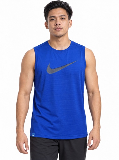 [EF3001] Nike Mesh Swoosh Sleeveless T-Shirt Men (S, Sax)