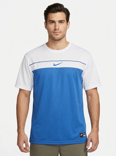 [EF4431] Nike Solid Mesh T-Shirt Men (S, Indigo)