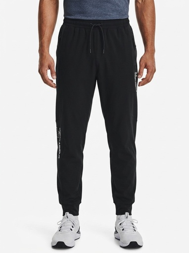 [EDS0005] Under Armour Zip-Pocket Drawstring Joggers Men (L, Black)