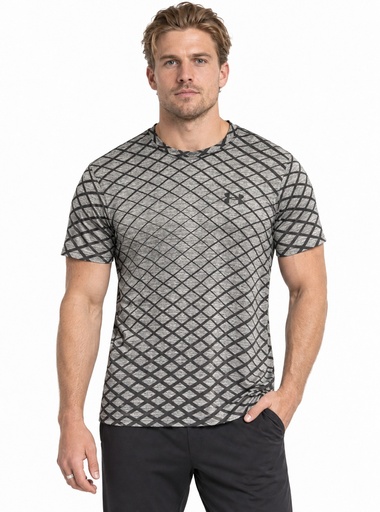 [EF2943] Under Armour Diamond Mesh Crew T-Shirt Men (S, Grey)