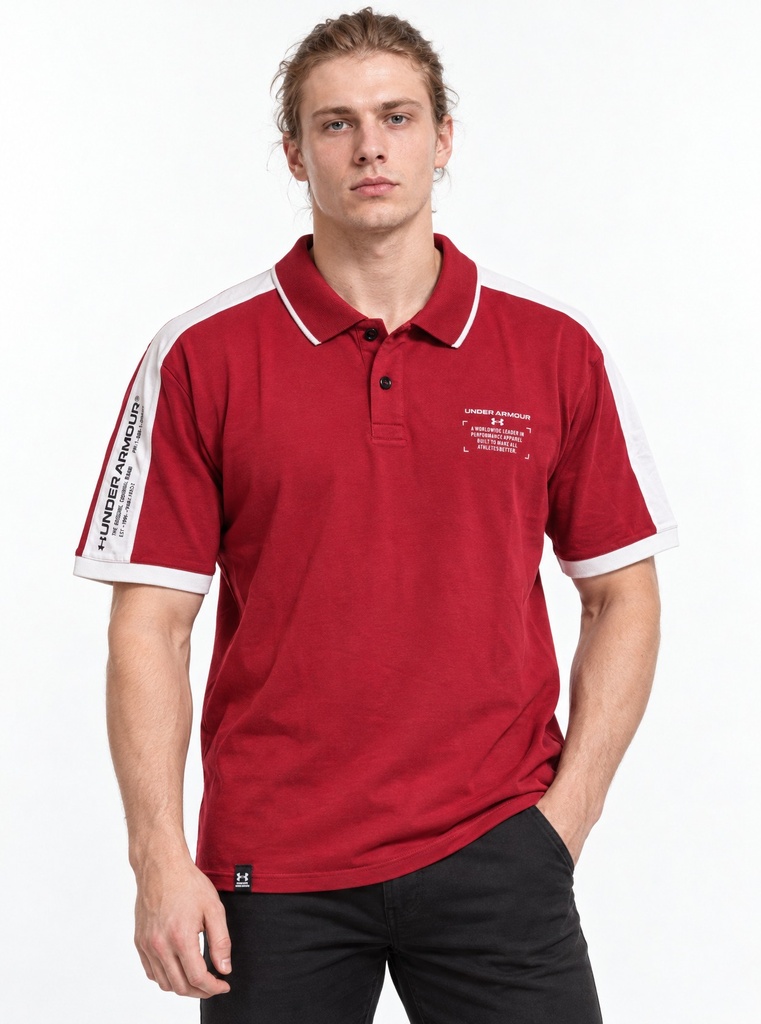 Under Armour Jersey Polo Contrast Sleeve T-Shirt Men
