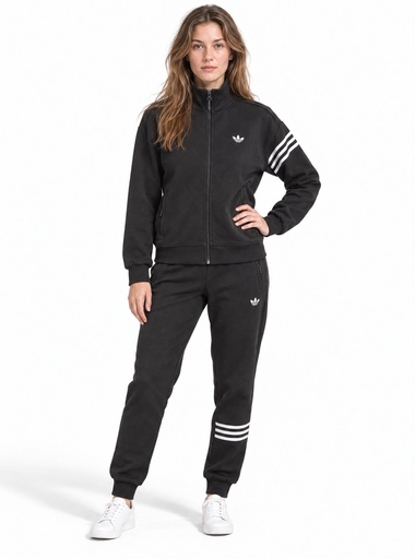 Adidas Piqué Striped Full-Zip Tracksuit Women