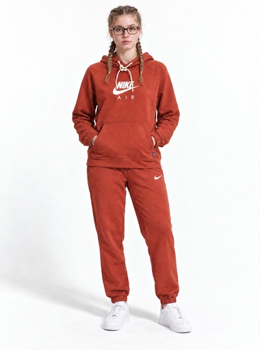 [BA2665] Nike Fleece Logo Hooded Tracksuit Women